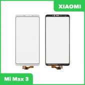 Сенсорное стекло (тачскрин) для Xiaomi Mi Max 3, белый