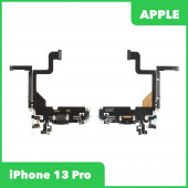Системный разъем (разъем зарядки) для iPhone 13 Pro, микрофон (черный) Системный разъем (разъем зарядки) для iPhone 13 Pro, микрофон (черный)