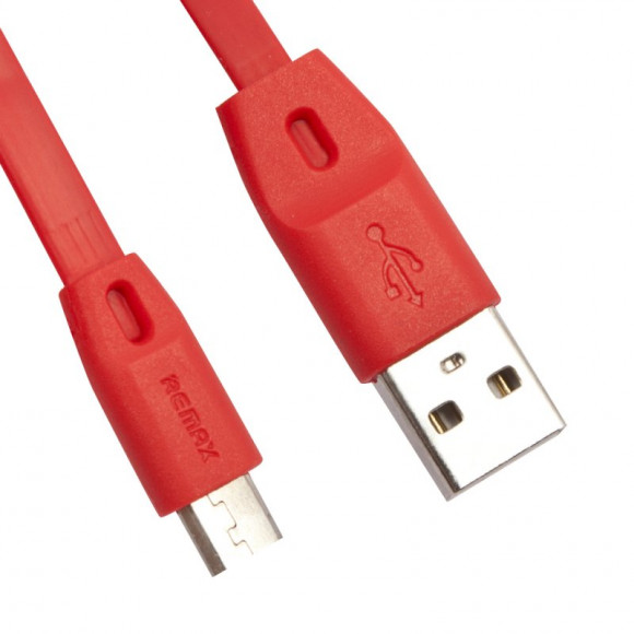 USB Дата-кабель Remax Full Speed MicroUSB, 1 метр, красный