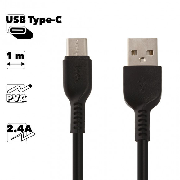 USB кабель Hoco X13 Easy Charging Type-C Charging Cable, 1 метр, черный