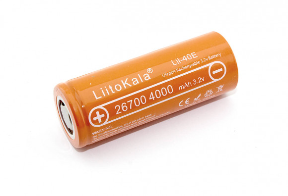 Аккумулятор типа 26700 Li-Ion LiitoKala Lii-40E 4000mah, 3.2V