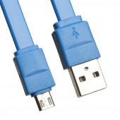 USB Дата-кабель "Stable and Faster" MicroUSB, 20 см., синий