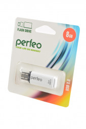 USB Flash накопитель Perfeo PF-C13W008 USB 8GB, белый