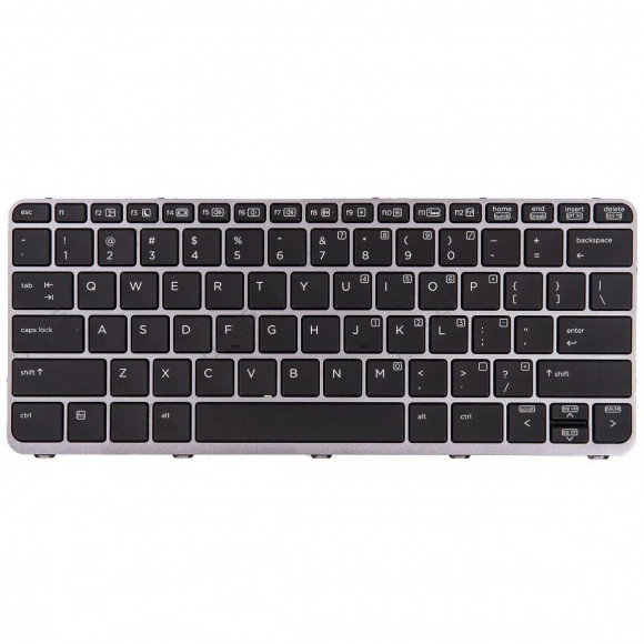 Клавиатура для ноутбука HP Folio 1011, 1012, 1020 G1, EliteBook X2, черная, с рамкой, с подсветкой