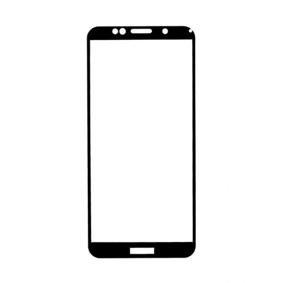 Защитное стекло "LP" для Huawei Honor Y5 Prime 2018 Thin Frame Full Glue 0.33 мм, 2.5D, 9H, черное