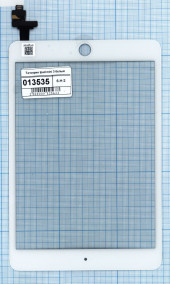 Сенсорное стекло (тачскрин) для планшета Apple iPad Mini 3 (A1599, A1600) (retina) + IC, белое Сенсорное стекло (тачскрин) для планшета Apple iPad Mini 3 (A1599, A1600) (retina) + IC, белое