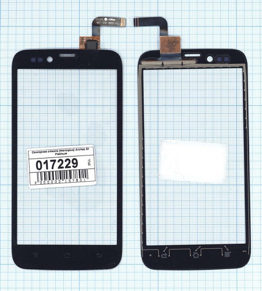 Сенсорное стекло (тачскрин) для Archos 50 Platinum MCF-050-0995-V2, черный