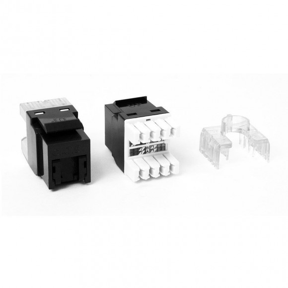 Вставка Keystone RJ-45, категория 6, красная, со шторкой, 180 градусов, LANMASTER LAN-OK45U6/180P-RD