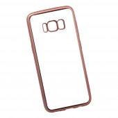 Чехол силиконовый "LP" для Samsung Galaxy S8 TPU (прозрачный с розовой хром рамкой (европакет)) Чехол силиконовый "LP" для Samsung Galaxy S8 TPU (прозрачный с розовой хром рамкой (европакет))