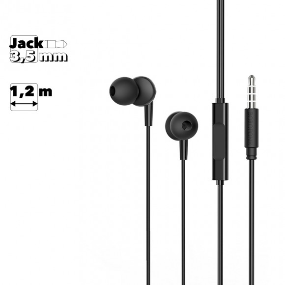 Гарнитура Borofone BM49 Player Universal Earphones With Mic, черная