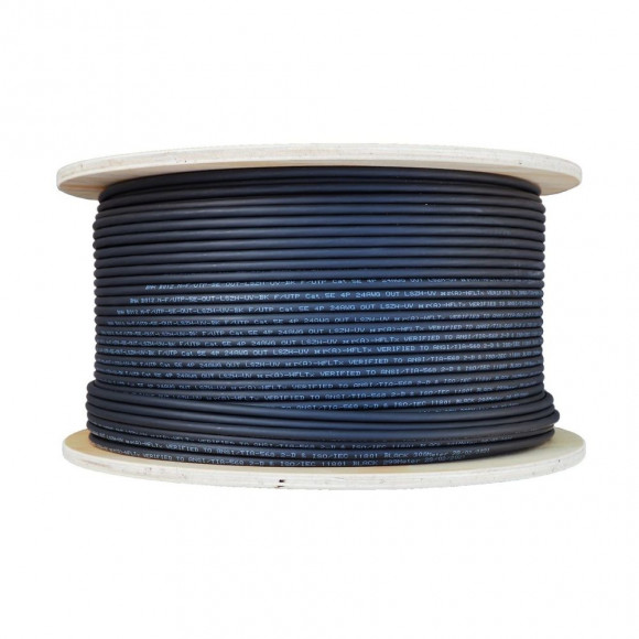 Кабель витая пара BNH, S/FTP, 4 пар., кат. 6A, проводник Ø 0,57мм, AWG23, LSZH-UV (нг(A)-HF), 500МГц, 1м (бухта 305м), тип прокладки: снаружи зданий Кабель витая пара BNH, S/FTP, 4 пар., кат. 6A, проводник Ø 0,57мм, AWG23, LSZH-UV (нг(A)-HF), 500МГц, 1м (бухта 305м), тип прокладки: снаружи зданий