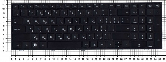 Клавиатура для ноутбука HP ProBook 4540S, 4545S, черная с черной рамкой