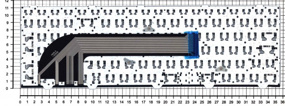 Клавиатура для ноутбука HP ProBook 4540S, 4545S, черная с черной рамкой
