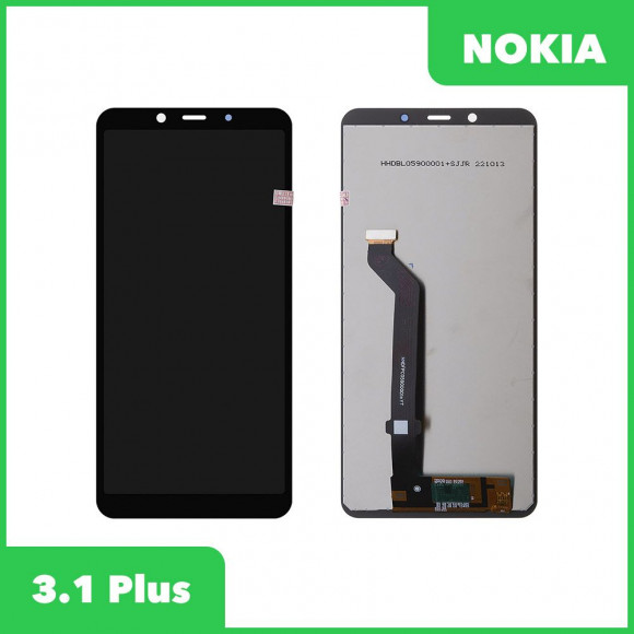 LCD дисплей для Nokia 3.1 Plus (TA-1104) в сборе с тачскрином (черный) Premium Quality