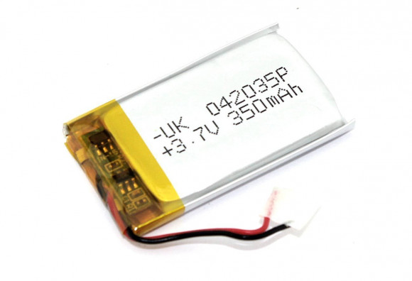 Аккумуляторная батарея Li-Pol (4x20x35мм), 2pin, 3.7В, 350мАч