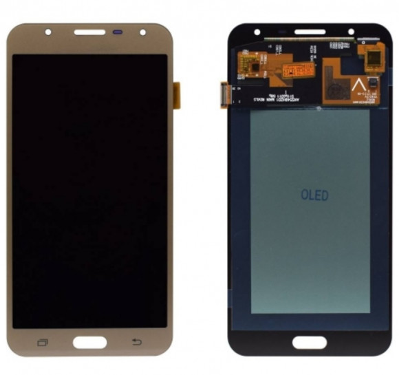 Дисплей Samsung J701F (J7 Neo)+тачскрин (золото) OLED