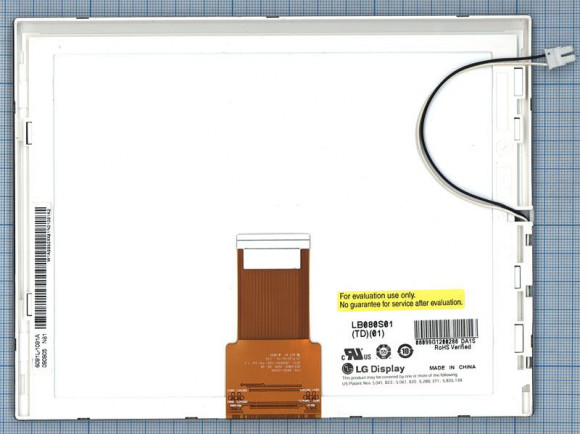 Матрица (экран) LB080S01(TD)(01) для планшета, 8", 800x600, LED, матовая