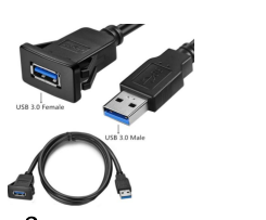 Кабель с разъемами USB 3.0 мама-папа 2 м