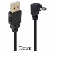 Кабель USB Type A на Mini USB угол вниз 0,25 м