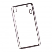 Чехол силиконовый для Lenovo A7000 TPU (прозрачный с черной хром рамкой) Чехол силиконовый для Lenovo A7000 TPU (прозрачный с черной хром рамкой)