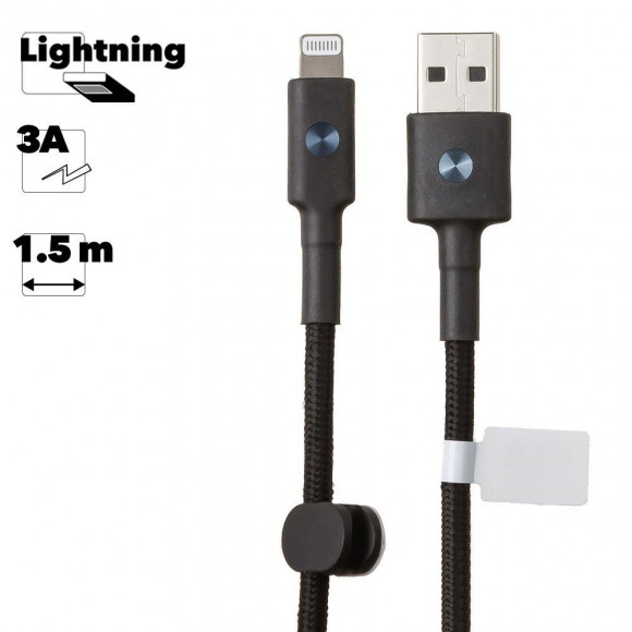 USB Кабель Xiaomi ZMI Apple Lightning MFi AL853 150 cm (черный)