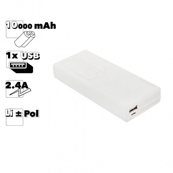 Внешний АКБ Power Bank ReMax Dot Series 10000 mAh RPP-88 2, 4 А (белый)