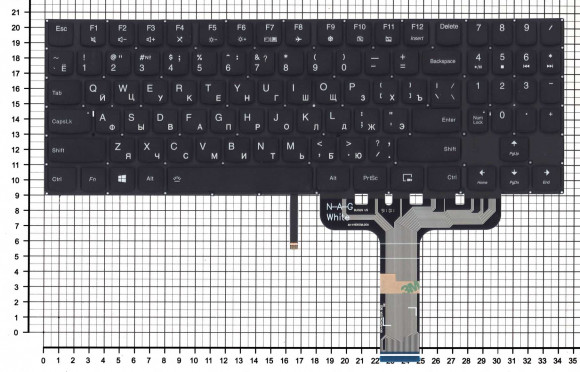 Клавиатура для ноутбука Lenovo Legion Y730-15ICH, черная с цветной подсветкой