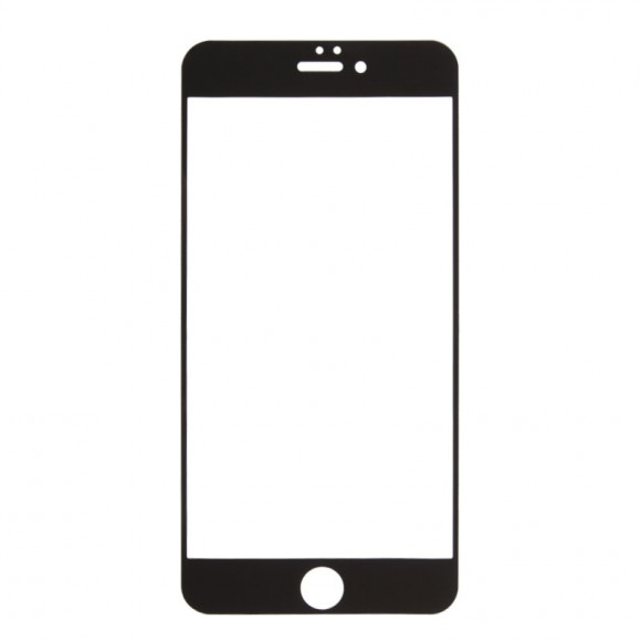 Защитное стекло "LP" для Apple iPhone 6, 6S Plus Tempered Glass с рамкой 0.33 мм, 2.5D, 9H, черное (ударопрочное)