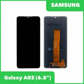 Дисплей для Samsung Galaxy A02 SM-A022G, DS в сборе без рамки (черный) 100% оригинал