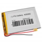 Аккумулятор 3.7v 3500mAh 80x60x4 мм (2 pin)