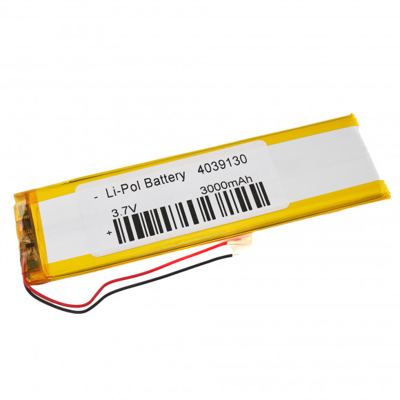 Аккумулятор 3.7v 3000mAh 130x40x4мм (2 pin)