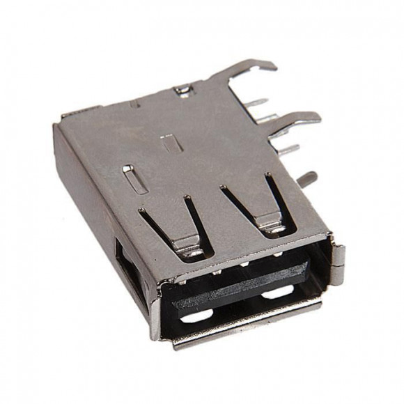 Разъем USB на плату, вертикальный, USB-002