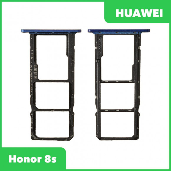 Держатель (лоток) SIM-карты для Huawei Honor 8S, синий