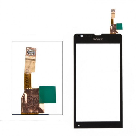 Сенсорное стекло (тачскрин) для Sony Xperia SP (C5302, C5303), черный