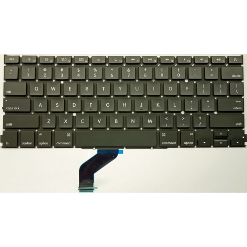 Клавиатура для ноутбука Apple MacBook Pro 13&quot; A1502 черная, малая клавиша ввода РУССКАЯ РАСКЛАДКА