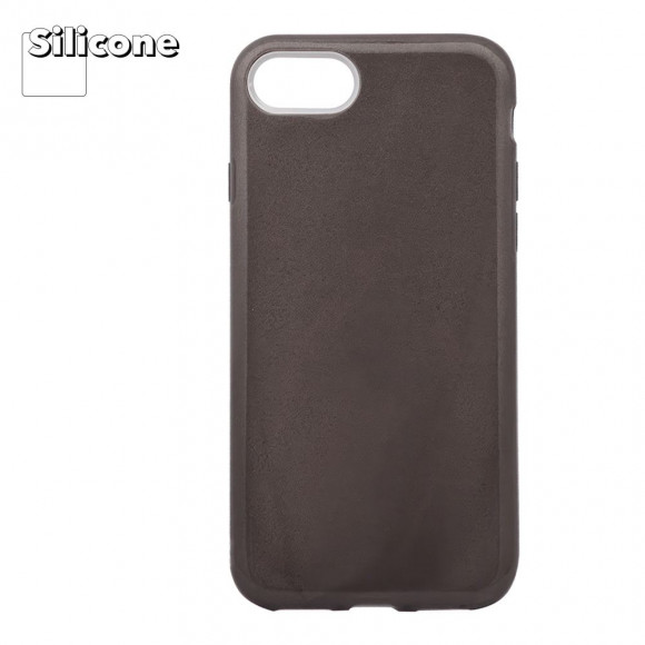 Силиконовая крышка "LP" для Apple iPhone 7, 8 "Блёстки" TPU, черная (европакет)
