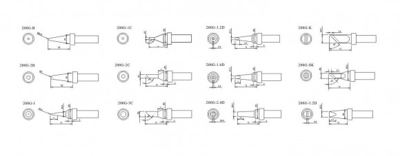 Жало для паяльника Quick 700A-3C (Quick 200G-3C)