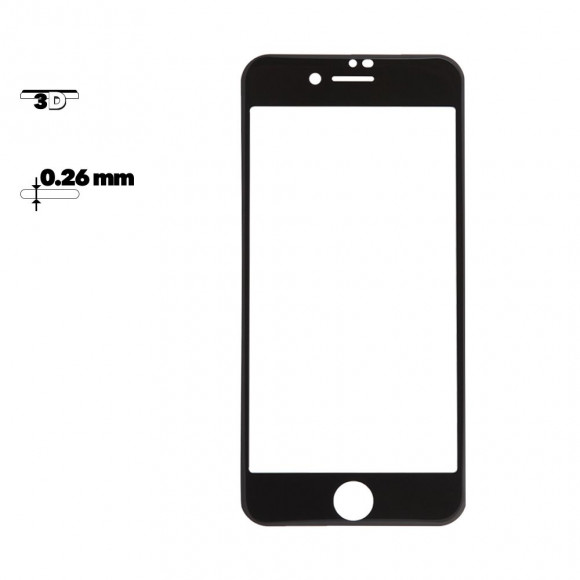 Защитное стекло Remax 3D Curved Glass для Apple iPhone 7 GL-08 с рамкой, черное