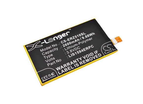 Аккумулятор CS-ERZ510SL, LIS1594ERPC для Sony Xperia Z5 Compact E5803 E5823, 3.8В, 2600мАч, 9.88Wh