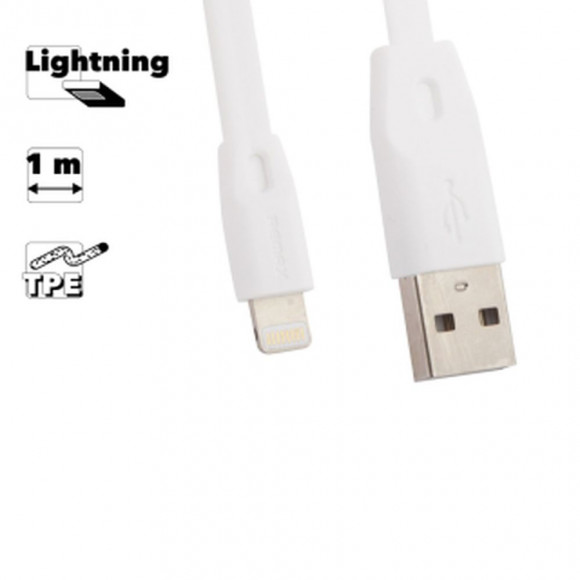 USB кабель Remax Full Speed Series 1M Cable RC-001i для Apple 8-pin, белый