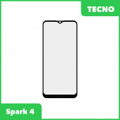 Стекло + OCA пленка для переклейки Tecno Spark 4 (черный) Стекло + OCA пленка для переклейки Tecno Spark 4 (черный)
