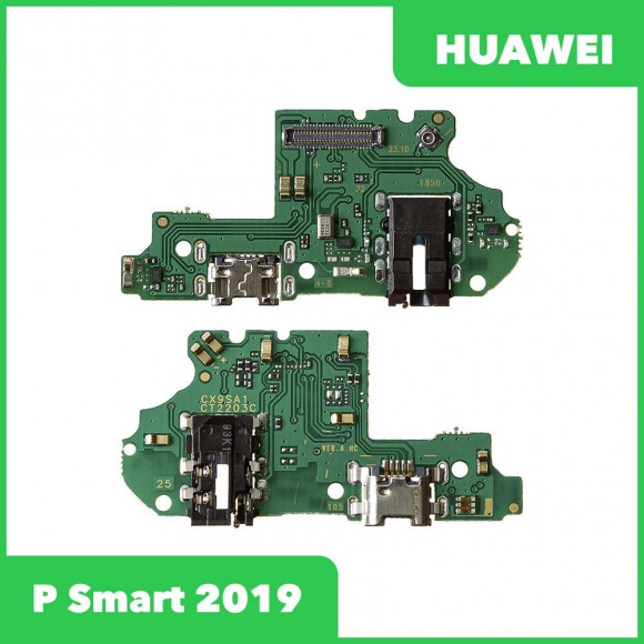 Системный разъем (разъем зарядки) для Huawei P Smart 2019 (POT-LX1), разъём гарнитуры и микрофон