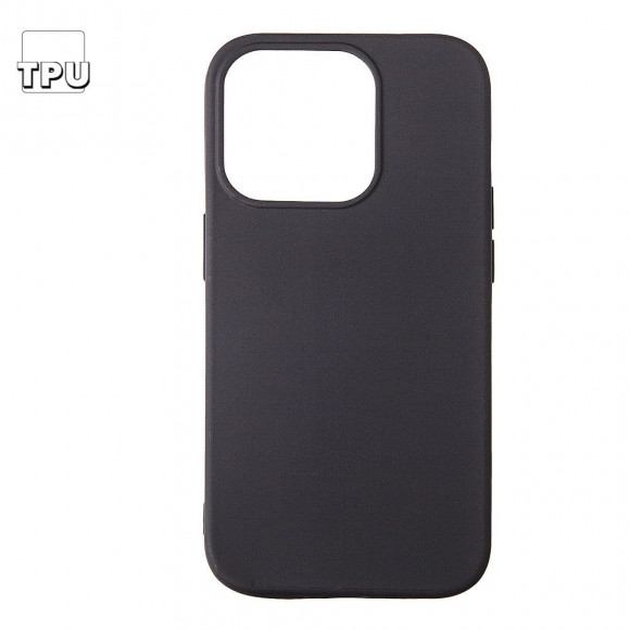 Силиконовый чехол "LP" для iPhone 14 Pro TPU (черный непрозрачный) европакет