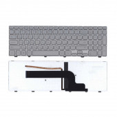 Клавиатура для ноутбука Dell Inspiron 15-7000, 15-7537 серебряная, с подсветкой Клавиатура для ноутбука Dell Inspiron 15-7000, 15-7537 серебряная, с подсветкой