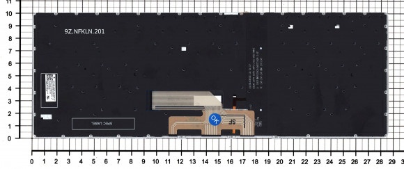 Клавиатура для ноутбука Asus ZenBook Flip 14 UX462DA, серебристая с подсветкой