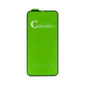 Защитное стекло 2.5D для Apple iPhone 12, 12 Pro Ceramics Film 0.2 мм., черная рамка (без упаковки)