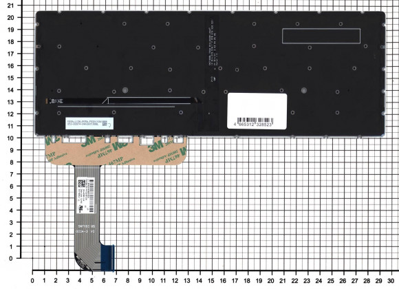 Клавиатура для ноутбука HP ZBook Studio G8, черная с подсветкой