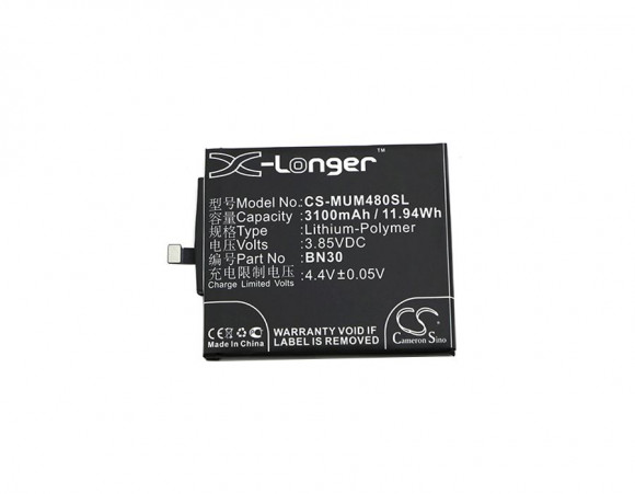 Аккумулятор CS-MUM480SL, BN30 для Xiaomi Redmi 4A, 3.85В, 3100мАч, 11.94Wh Аккумулятор CS-MUM480SL, BN30 для Xiaomi Redmi 4A, 3.85В, 3100мАч, 11.94Wh