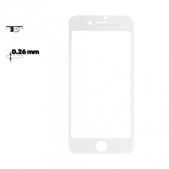 Защитное стекло Remax 3D Curved Glass для Apple iPhone 7 с рамкой, белое