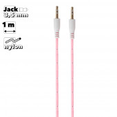 Аудиокабель "LP" в оплетке, 1 метр (розовый, коробка) Аудиокабель "LP" в оплетке, 1 метр (розовый, коробка)